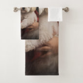 Frise de Bichon avec Noël Festif du Père Noël (En situation)