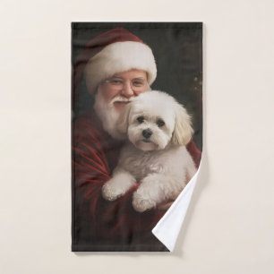 Frise de Bichon avec Noël Festif du Père Noël