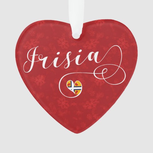 Frisia Flag Heart, Friezen Ornament (voorkant)