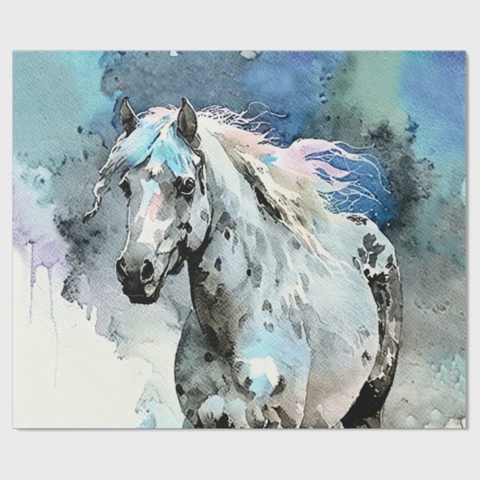 Frisky Appaloosa Mare Watercolour Cadeaupapier (Vlak)
