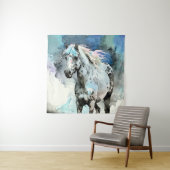 Frisky Appaloosa Mare Watercolour Wandkleed (In situ)