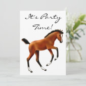 Frisky Bay Foal Invitation Kaart (Staand voorkant)