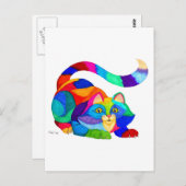 Frisky cat briefkaart (Voorkant / Achterkant)