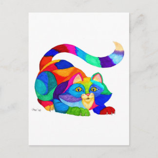 Frisky cat briefkaart