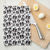 Frisky Scottish Border Collie Sheep Dog Pet Puppy Theedoek (Quarter Fold)