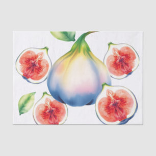 Frisse Waterverf Fig met Zacht Wit Tissuepapier