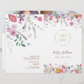 Frisse wildflower service menu brochure (Voorkant / Achterkant)