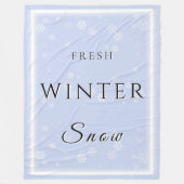 Frisse wintersneeuw met sneeuw fleece deken (Voorkant)