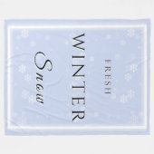 Frisse wintersneeuw met sneeuw fleece deken (Voorkant (Horizontaal))