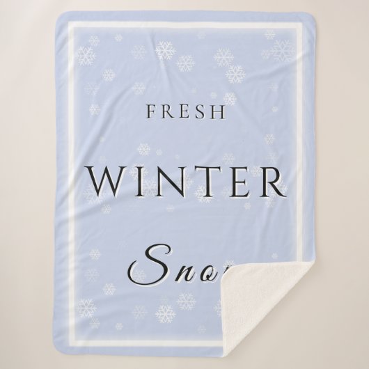 Frisse wintersneeuw met sneeuw sherpa deken (Voorkant)