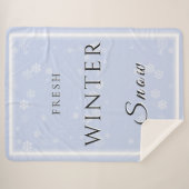 Frisse wintersneeuw met sneeuw sherpa deken (Voorkant (horizontaal))