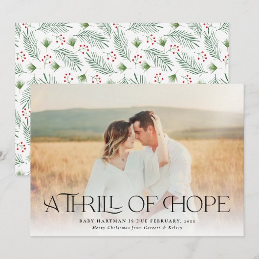 Frissons de l'espoir Faire-part de grossesse Photo (Devant / Derrière)