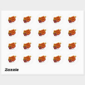 "Frites Fan - Leuk en speels design" Ronde Sticker (Vel)