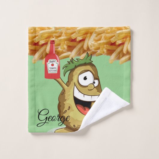 Frites Ketchup Serviettes de salle de bain (Gant de toilette)