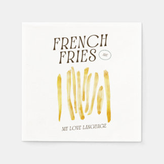 Frites liefhebbers grappig servet