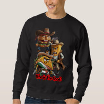Frites, Taco en Burger, Cowboy stijl op een