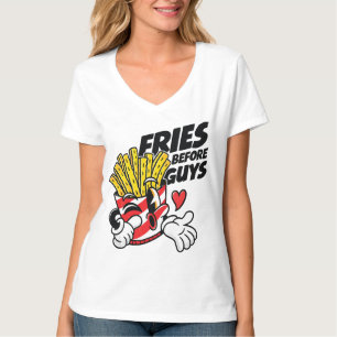 Frites voor jongens – Brutaal cartoon frietje spri T-shirt