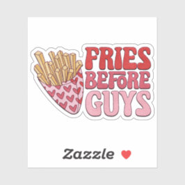 Frites Voor Jongens Sticker - Valentijnsticker