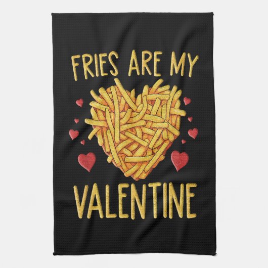 Frites Zijn Mijn Valentijn Theedoek (Verticaal)