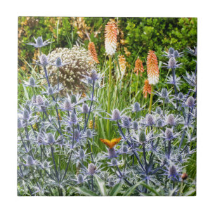 Fritillary Butterfly in een zomertuin Tegeltje