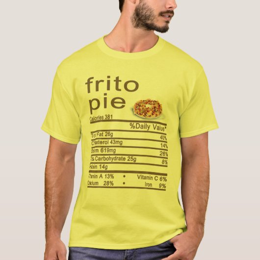 Frito Pie Nutrition Facts Label Thanksgiving Chris T-shirt (Voorkant)