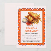 Friture de poisson & frites – Invitation décontrac (Devant / Derrière)