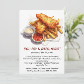 Friture de poisson & frites – Invitation décontrac (Debout devant)