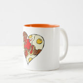 Friture vers le haut de tasse de coeur (Devant droit)