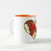 Friture vers le haut de tasse de coeur (Devant gauche)