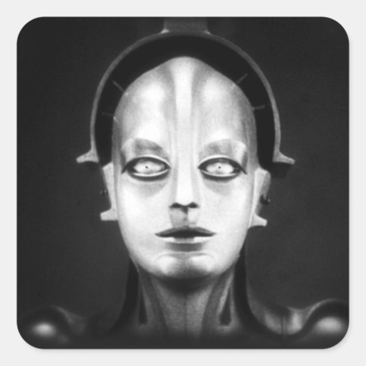 Fritz Lang's Maschinenmensch Vierkante Sticker (Voorkant)