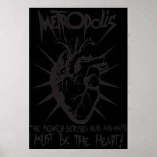 Fritz Langs Metropolis de Mediator tussen de hand Poster