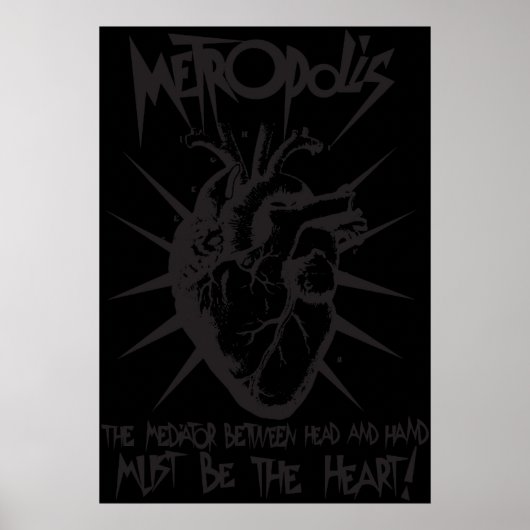 Fritz Langs Metropolis de Mediator tussen de hand Poster (Voorkant)