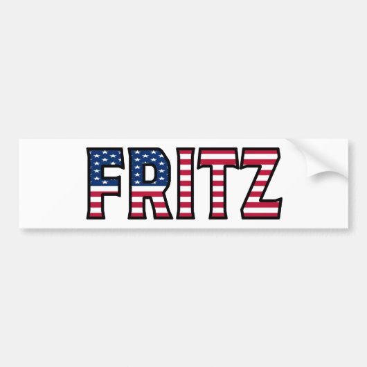 Fritz Name Vorname USA Aufkleber Sticker Auto (Voorkant)