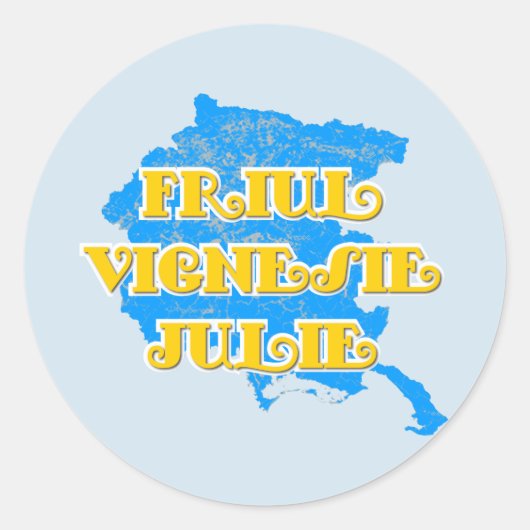Friuli-Venezia Giulia Ronde Sticker (Voorkant)