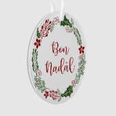 Friulian Merry kerst Wreath, Bon Nadâl Ornament (voorkant)