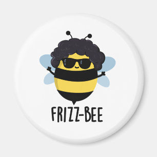 Frizz-Bee Funny Afro Bee Pun Magneet