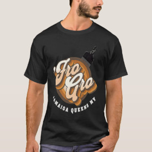 Fro Gro Jamaica Queens NY Afro Kam Opgeheven Vui T-shirt
