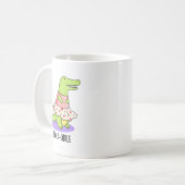 Frock-odile Funny Crocodile Pun Koffiemok (Voorkant links)