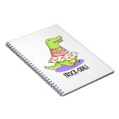 Frock-odile Funny Crocodile Pun Notitieboek (Rechterzijde)