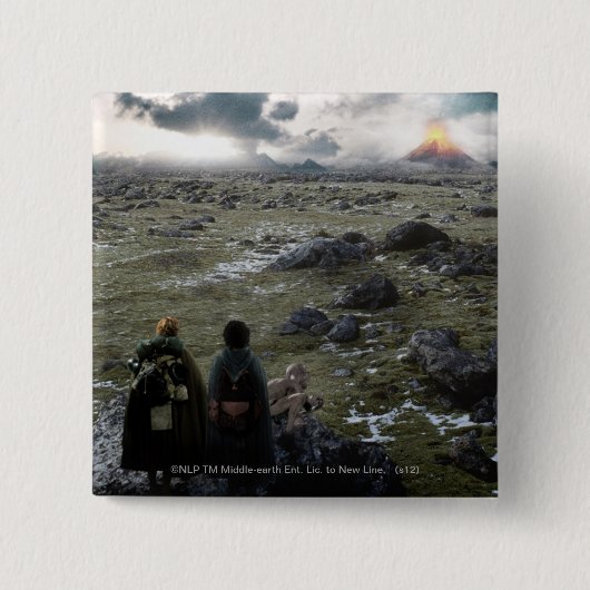 FRODO™ en Samwise Standing Vierkante Button 5,1 Cm (Voorkant)