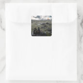 FRODO™ en Samwise Standing Vierkante Sticker (Tas)