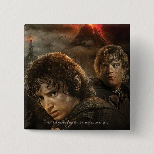 FRODO™ en Samwise Vierkante Button 5,1 Cm (Voorkant)
