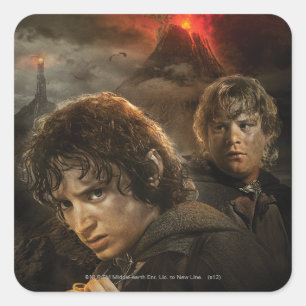 FRODO™ en Samwise Vierkante Sticker