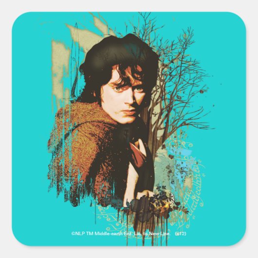 FRODO™ gemengde Media Vector Collage Vierkante Sticker (Voorkant)