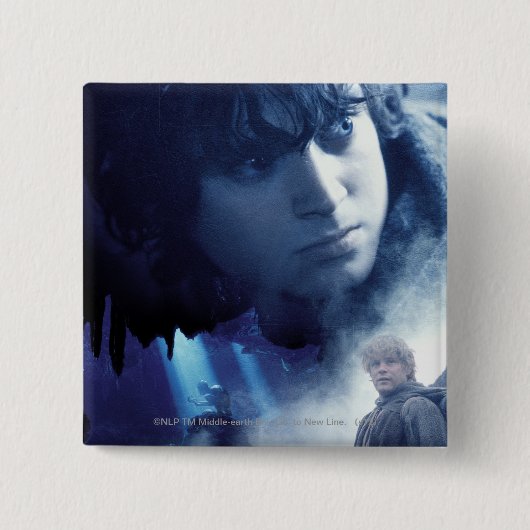 FRODO™, GOLLUM™ en Sam Vierkante Button 5,1 Cm (Voorkant)
