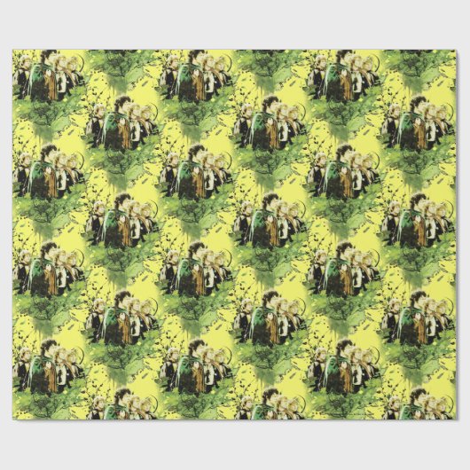 FRODO™ met Hobbits Vector Collage Cadeaupapier (Vlak)