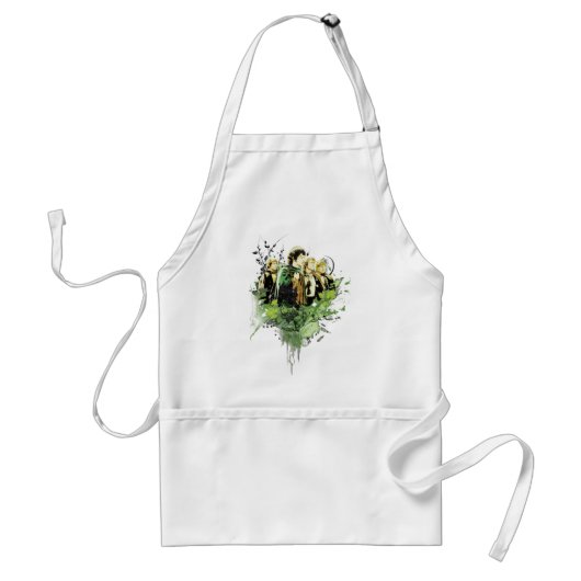 FRODO™ met Hobbits Vector Collage Standaard Schort (Voorkant)