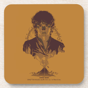 FRODO™ MOUNT DOOM™ Tengwar-inscriptie Grafisch Bier Onderzetter