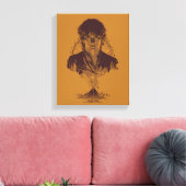 FRODO™ MOUNT DOOM™ Tengwar-inscriptie Grafisch Canvas Afdruk (Insitu (Woonkamer))