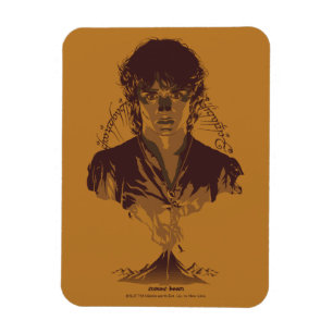 FRODO™ MOUNT DOOM™ Tengwar-inscriptie Grafisch Magneet